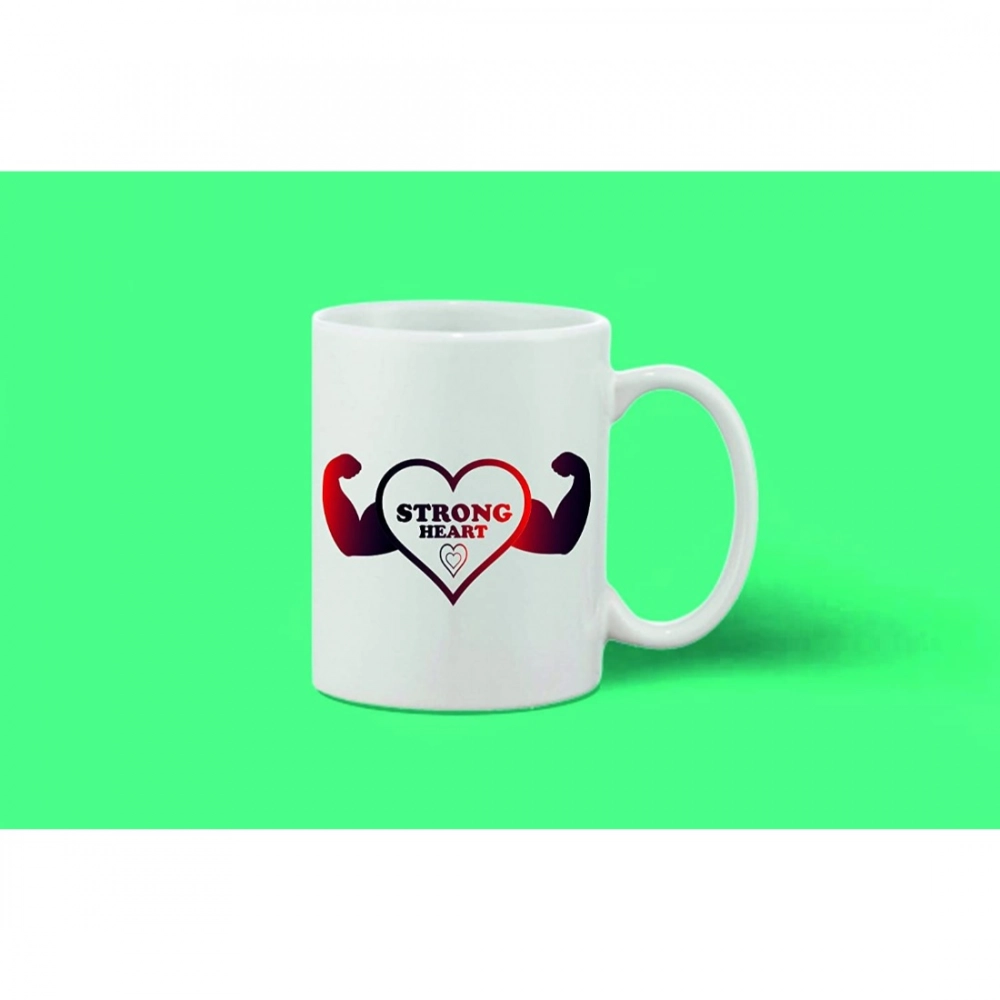 Generic Printed Ceramic Coffee Mug - 1 Pieces, White, 11oz - Image 2