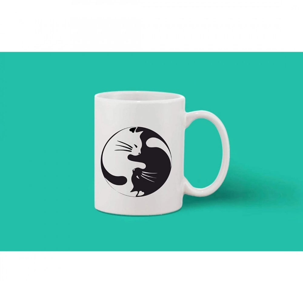 Generic Printed Ceramic Coffee Mug - 1 Pieces, White, 11oz - Image 2