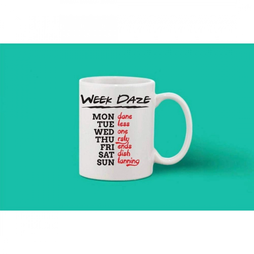 Generic Printed Ceramic Coffee Mug - 1 Pieces, White, 11oz - Image 2