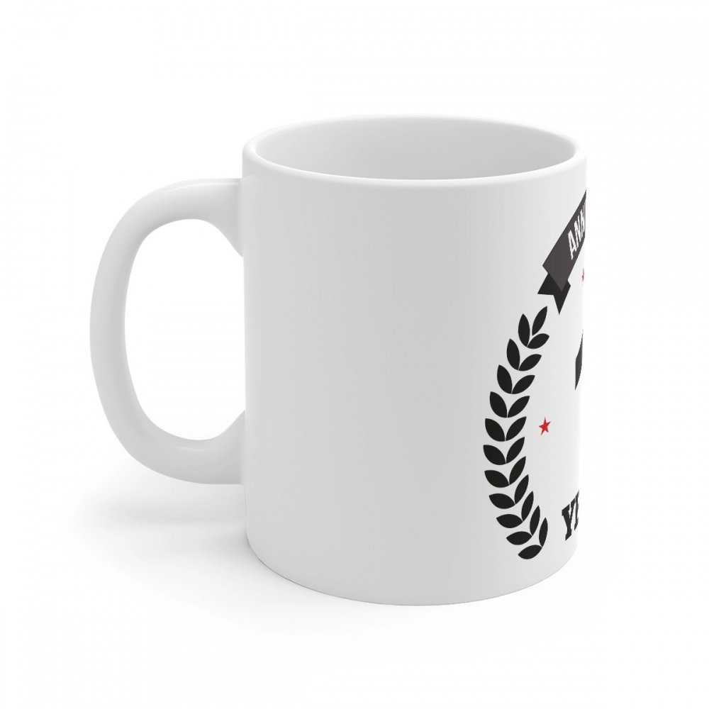 Generic Ceramic 42nd Anniversary Printed Coffee Mug (Color: White, Capacity:330ml) - Image 3