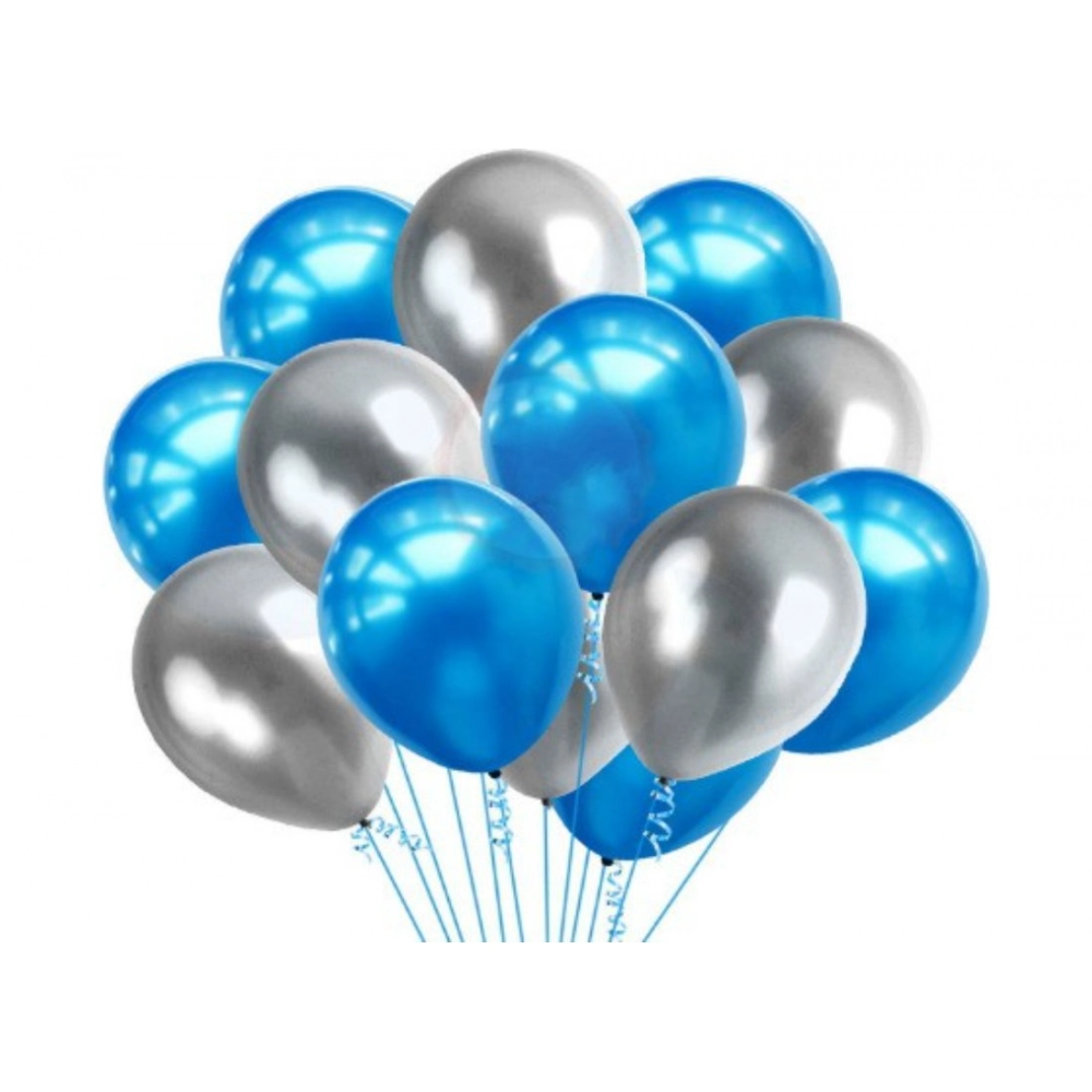 Generic 5Th Happy Birthday Decoration Combo With Foil And Star Balloons (Blue, Silver) - Image 3