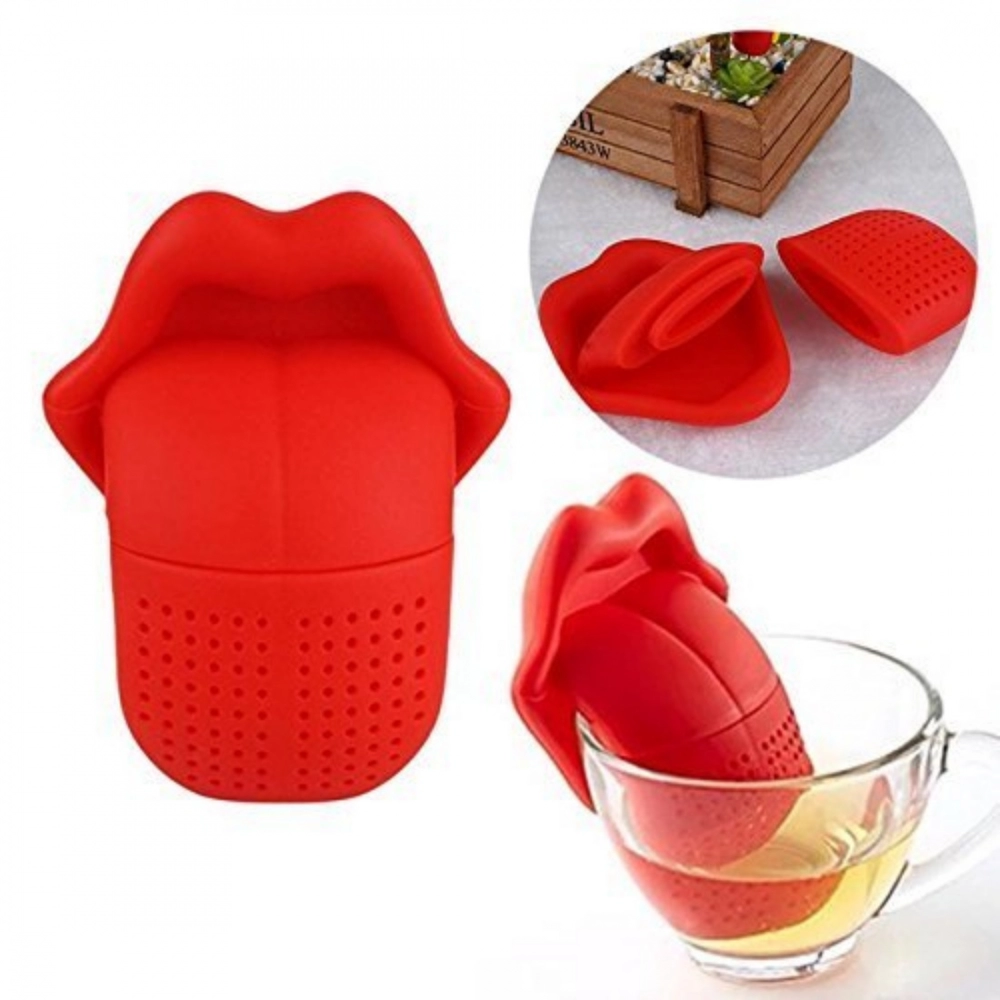 Generic Tongue Shaped Big Lips Tea Maker Food Grade Silicone Tea Strainer (Assorted) - Image 5