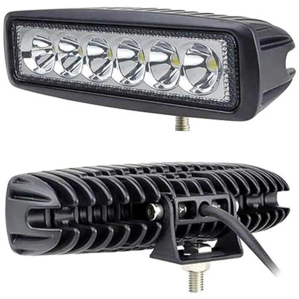 Generic 6 Led Straight Fog Lights Projector Lens (Black) - Image 2