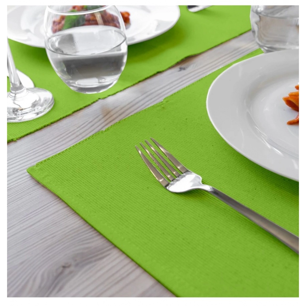 Generic Solid Cotton Place Mats Sets (Green) - Image 2