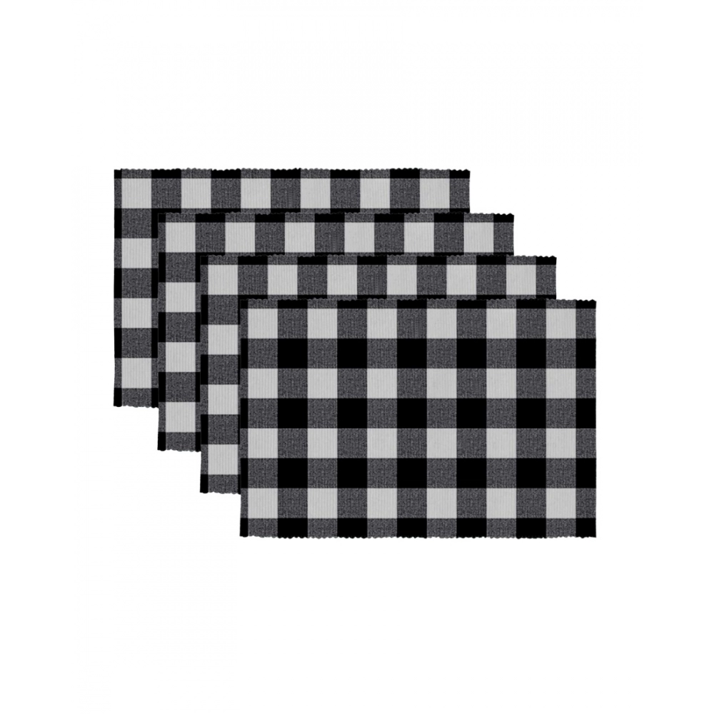 Generic Checked Cotton Place Mats Sets (Black) - Image 3