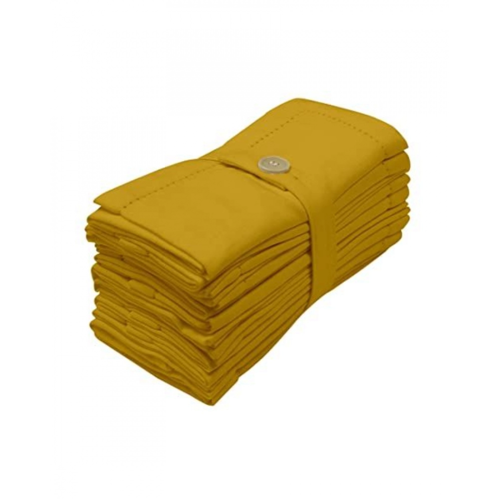 Generic Solid Cotton Napkins Sets (Mustard) - Image 4
