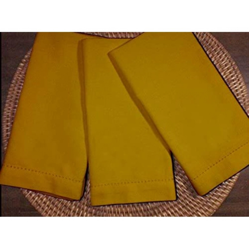 Generic Solid Cotton Napkins Sets (Mustard) - Image 6