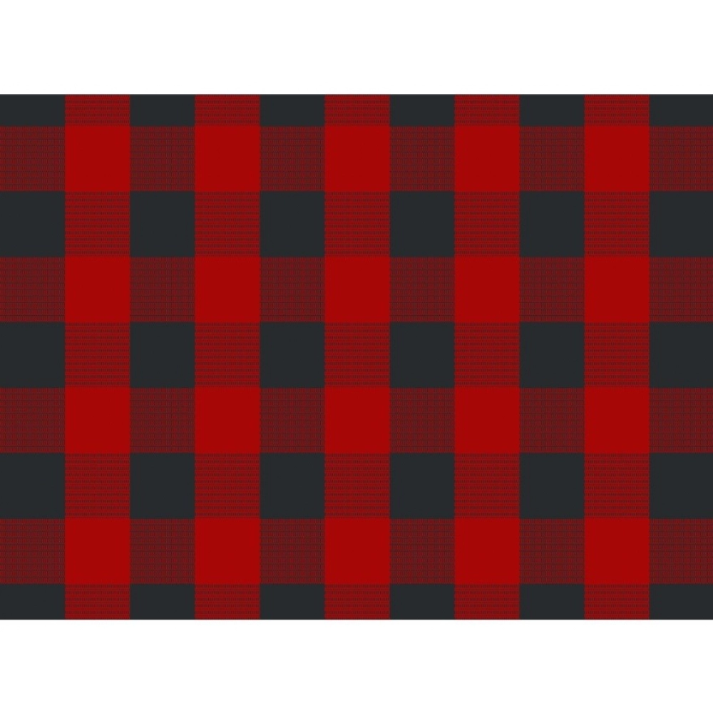 Generic Checked Cotton Place Mats Sets (Red & Black) - Image 2