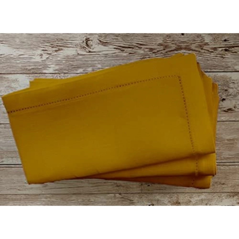 Generic Solid Cotton Napkins Sets (Mustard) - Image 3