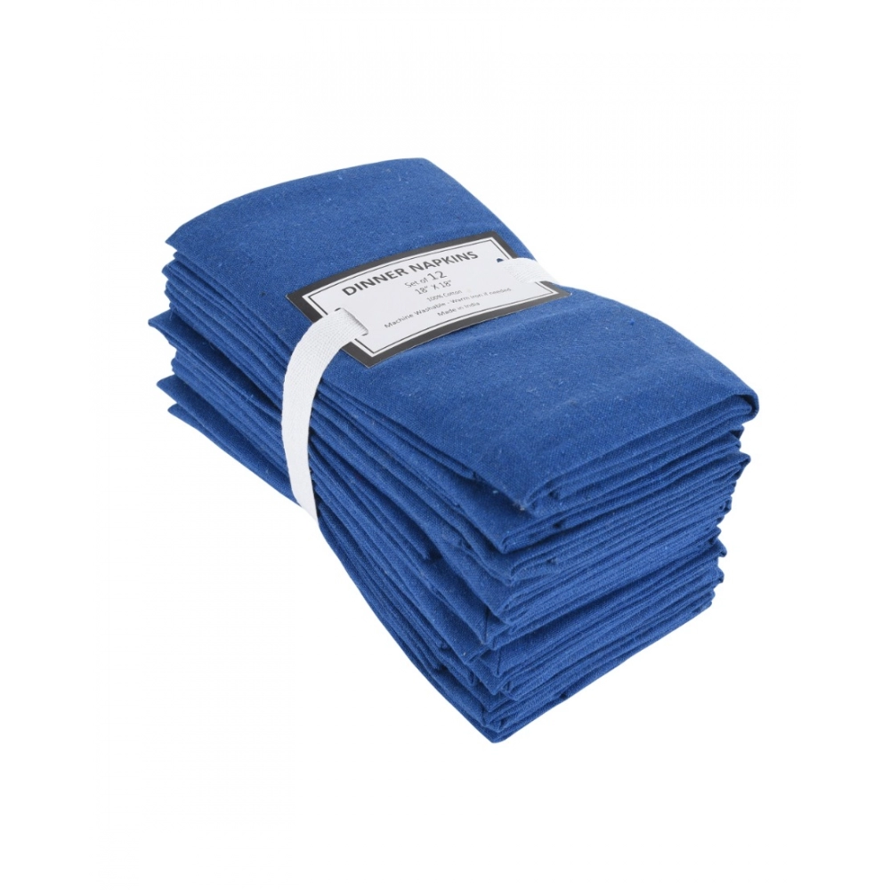Generic Solid Cotton Napkins Sets (Royal Blue) - Image 3