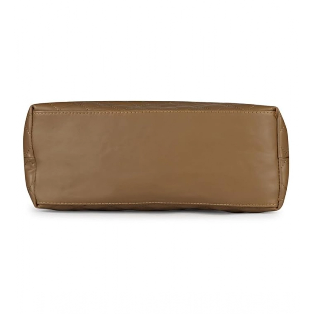 Generic Women's Polyurethane Textured Shoulder Bag (Light Brown) - Image 3