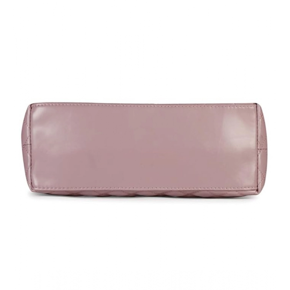 Generic Women's Polyurethane Textured Shoulder Bag (Blush Pink) - Image 4