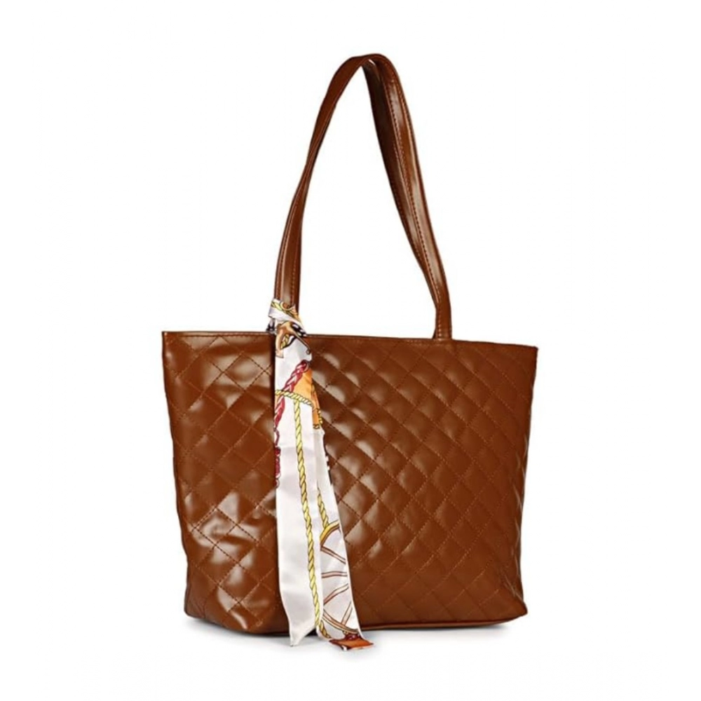 Generic Women's Polyurethane Textured Shoulder Bag (Dark Brown) - Image 4