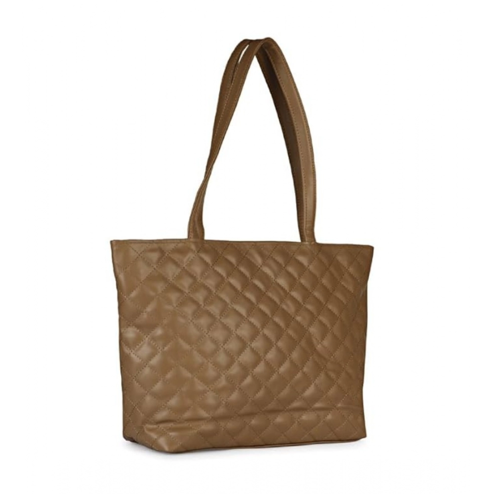 Generic Women's Polyurethane Textured Shoulder Bag (Light Brown) - Image 4