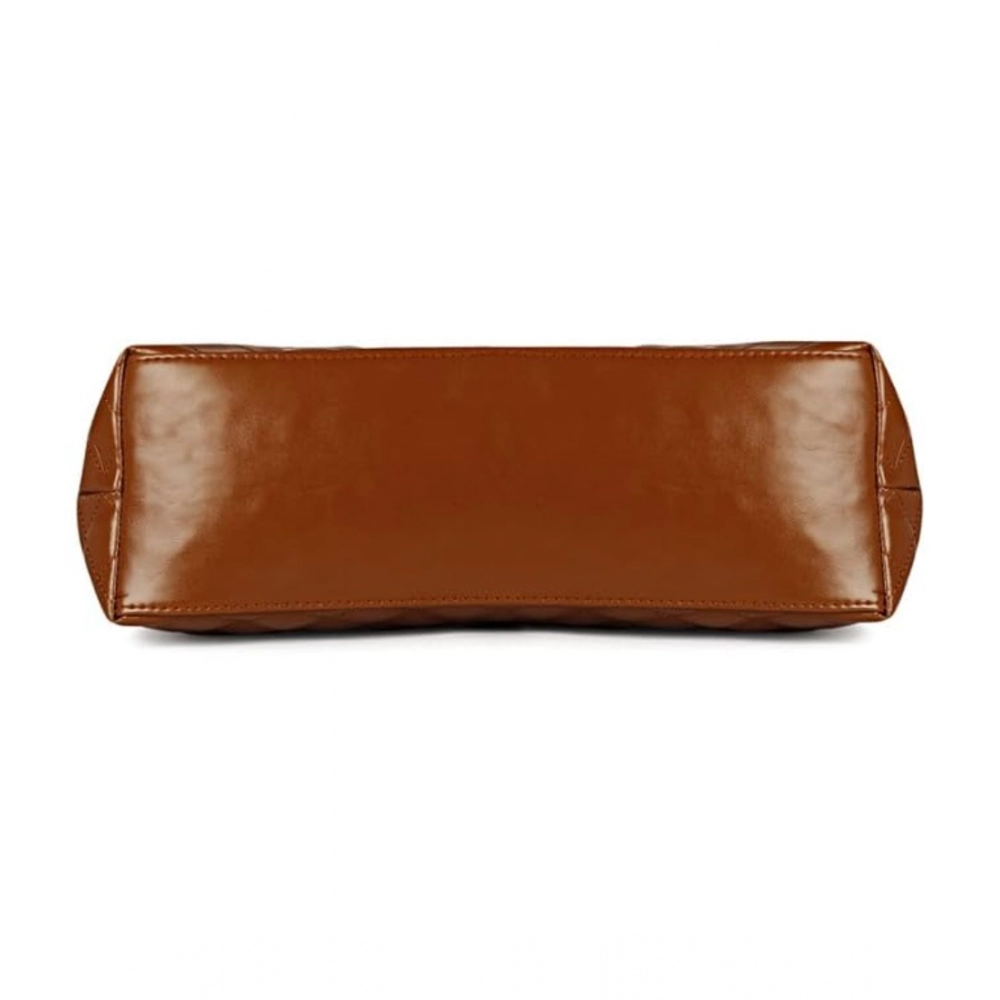 Generic Women's Polyurethane Textured Shoulder Bag (Dark Brown) - Image 3