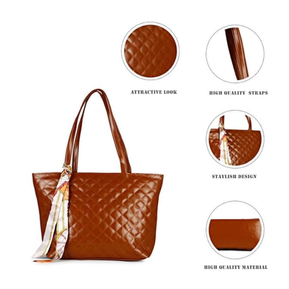 Generic Women's Polyurethane Textured Shoulder Bag (Dark Brown) - Image 2