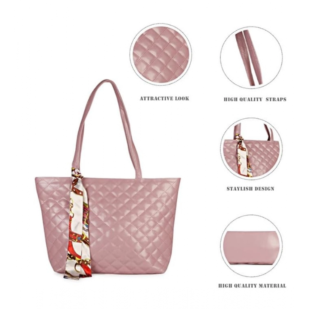 Generic Women's Polyurethane Textured Shoulder Bag (Blush Pink) - Image 2