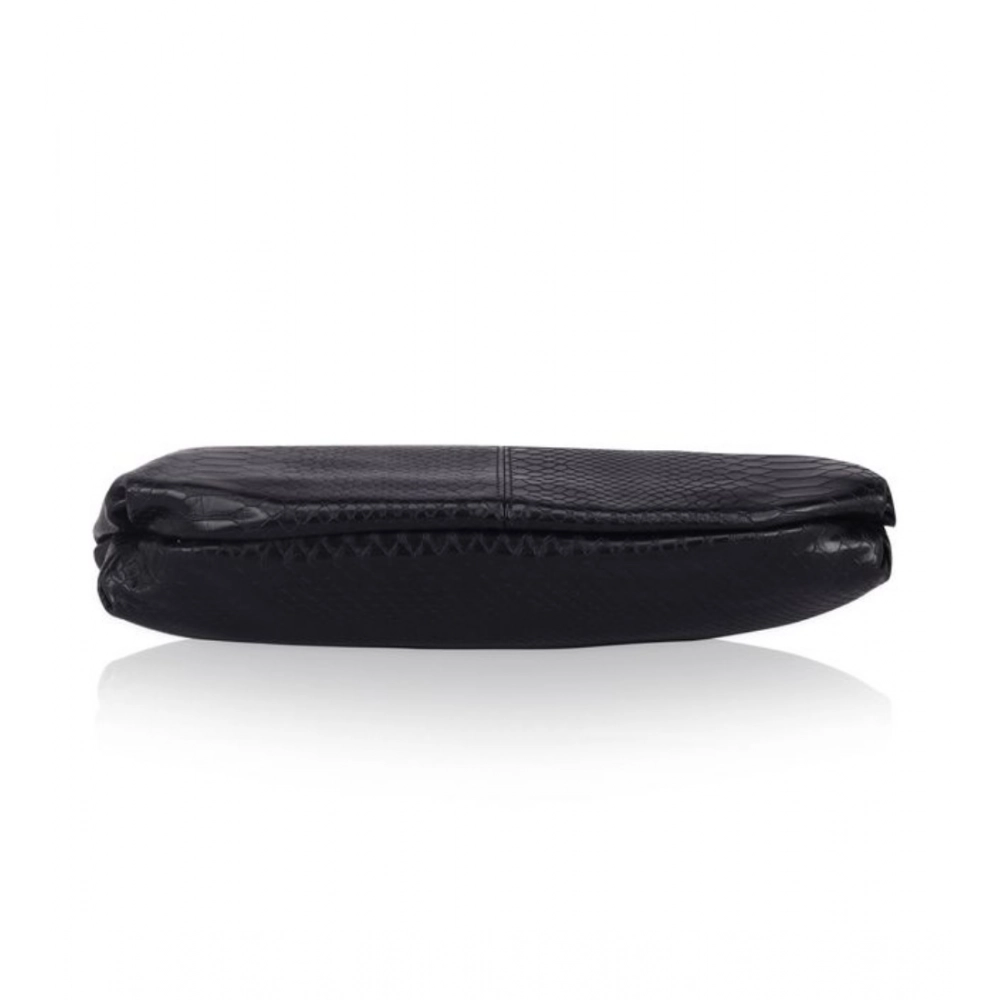 Generic Women's Faux Leather Textured Sling Bag (Black) - Image 4