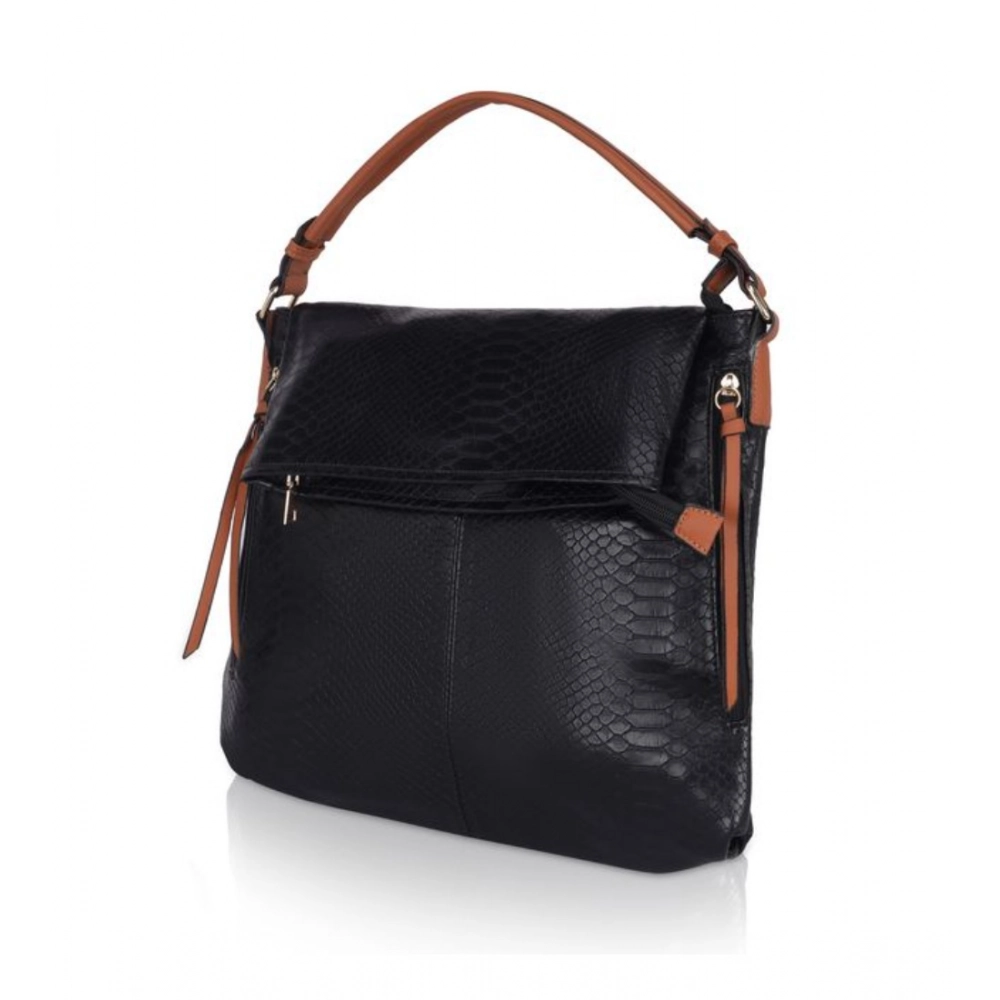 Generic Women's Faux Leather Textured Sling Bag (Black) - Image 6