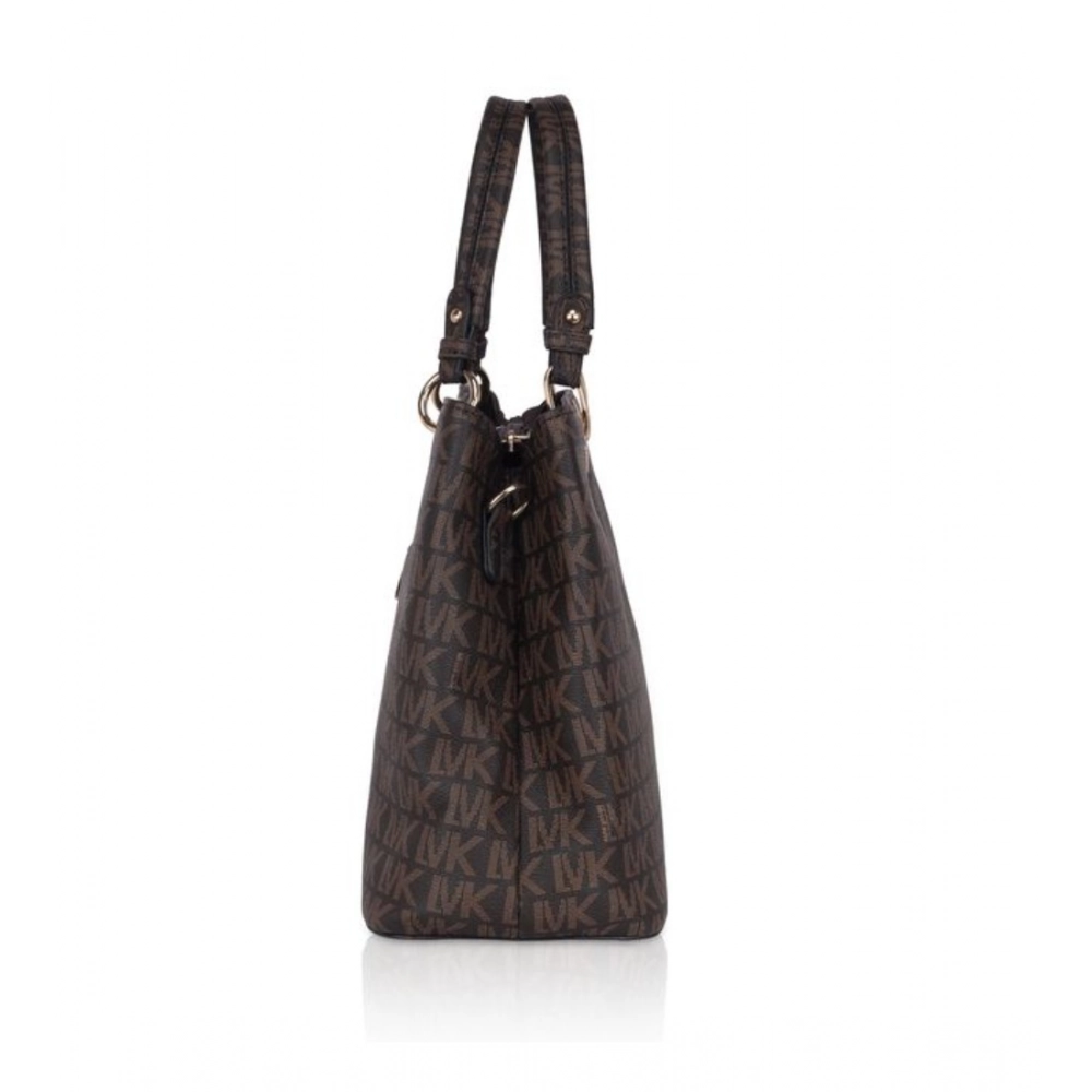 Generic Women's Faux Leather Printed Handheld Bag (Brown) - Image 5