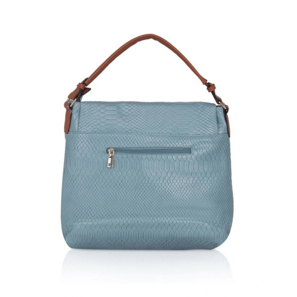 Generic Women's Faux Leather Textured Sling Bag (Blue) - Image 4