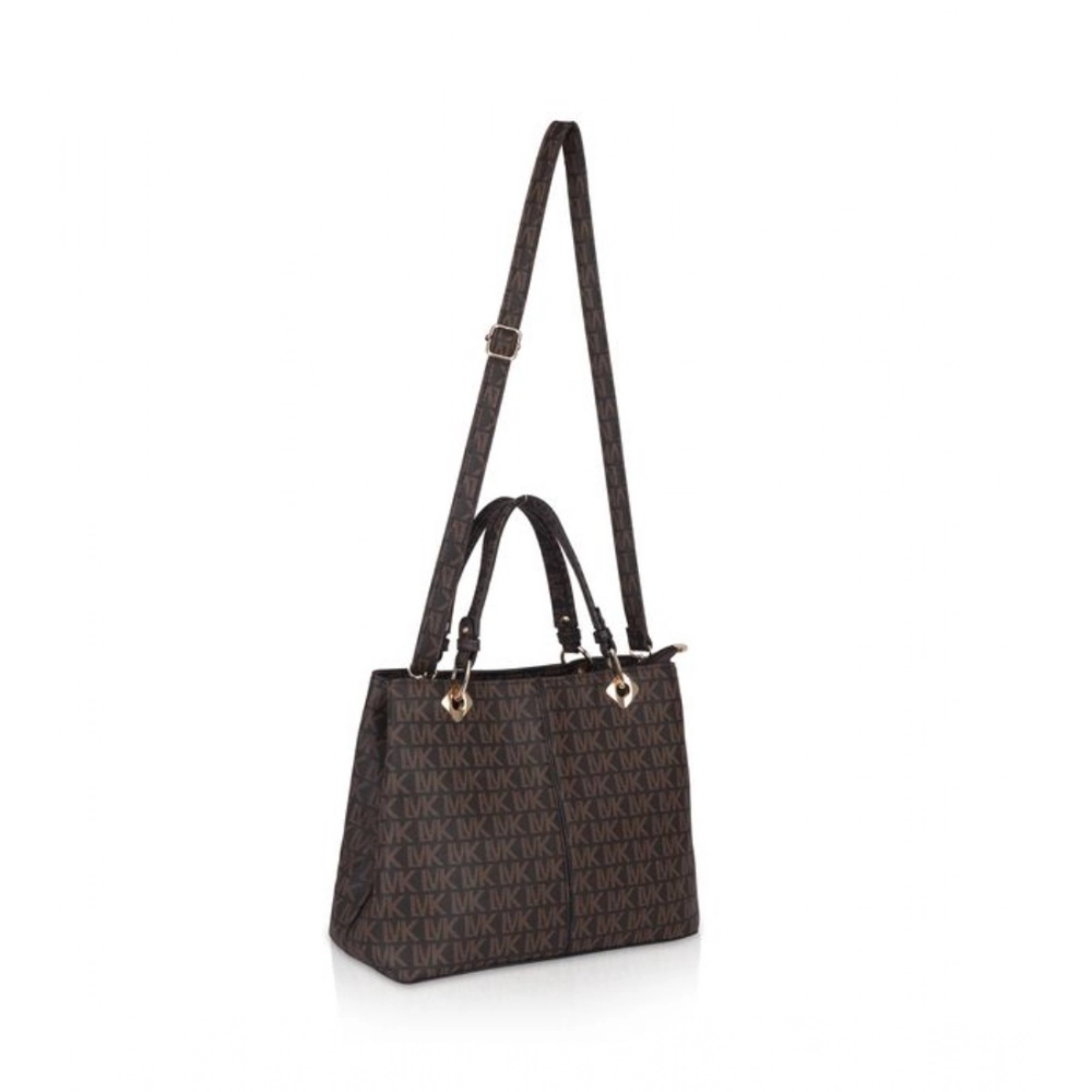 Generic Women's Faux Leather Printed Handheld Bag (Brown) - Image 3