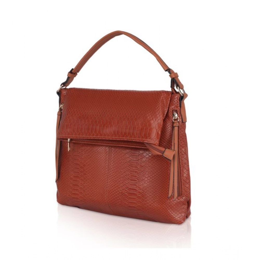 Generic Women's Faux Leather Textured Sling Bag (Brown ) - Image 6