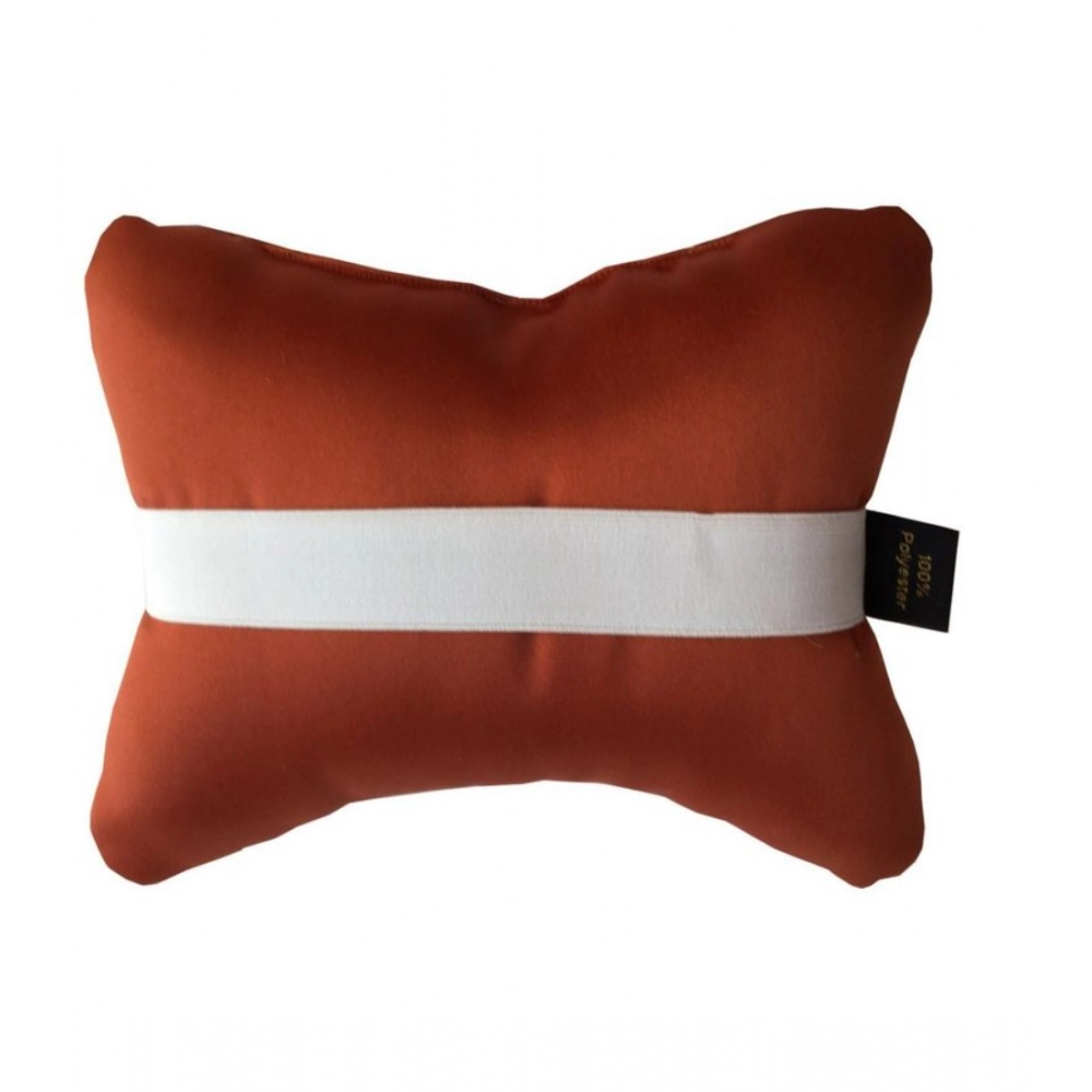Generic Pack Of_4 Faux Leather Printed Car Pillow Sets (Brown, Size: 12x12 In) - Image 2