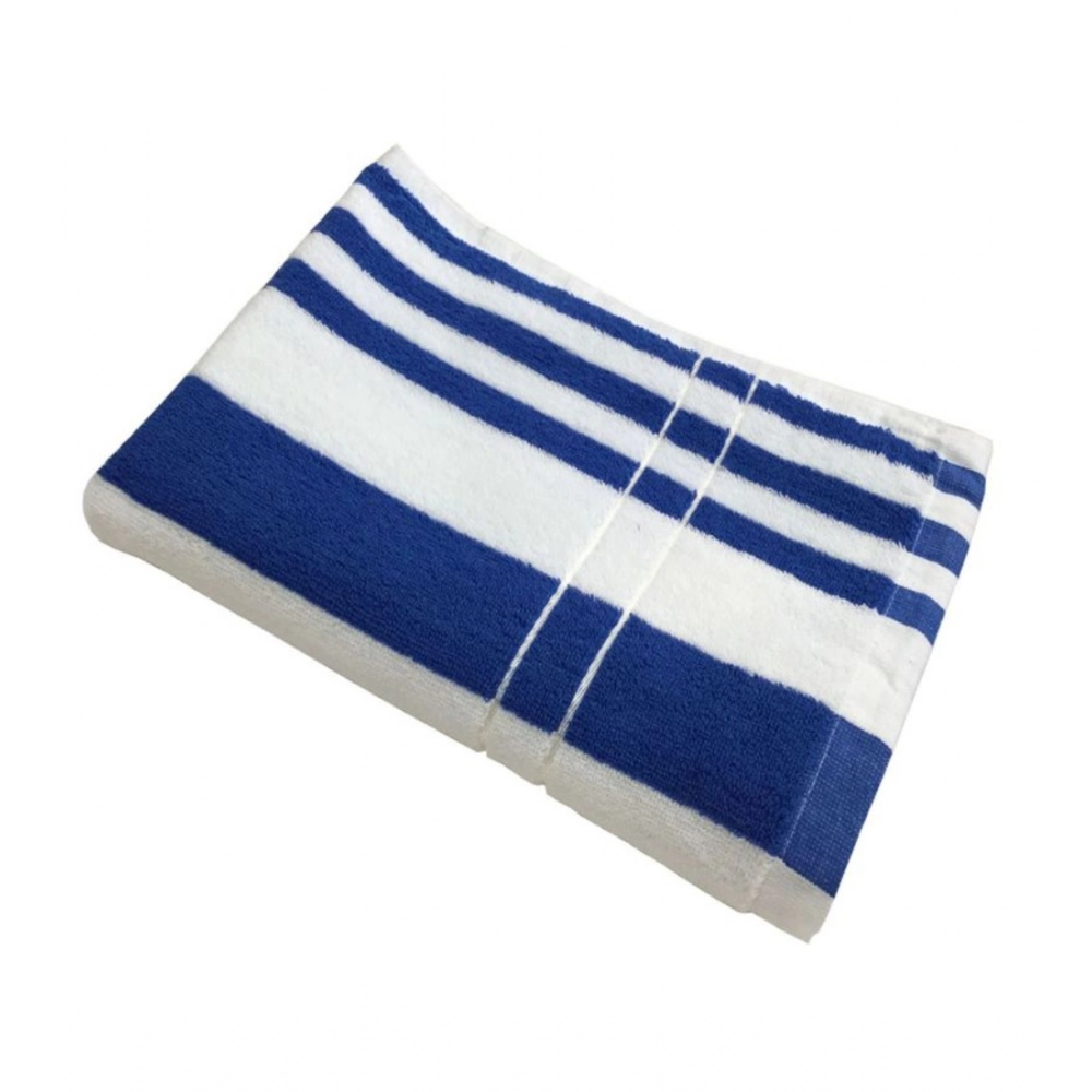 Generic Cotton Striped Bath Towels (Blue & White, Size: 30x59 In)