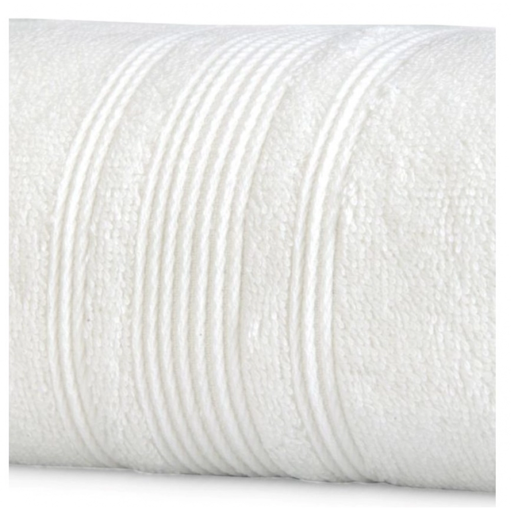 Generic Cotton Striped Bath Towels (Off-white, Size: 35x71 In) - Image 2