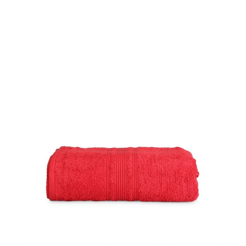 Generic Cotton Striped Bath Towels (Red, Size: 35x71 In)