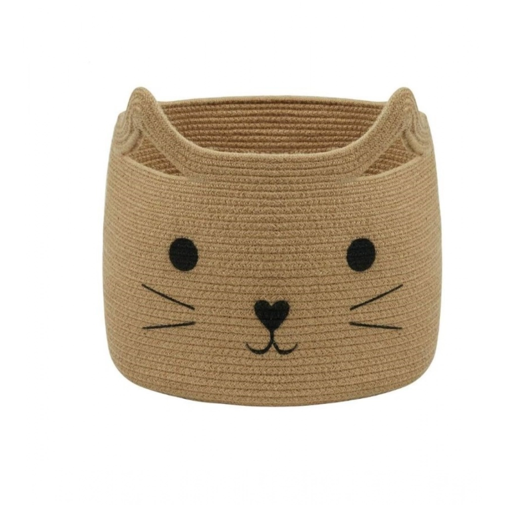 Generic Cotton Large Storage Cat Basket 15x11 Inch Pack of 1 (Beige) - Image 4